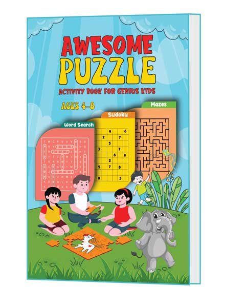 Awesome Puzzle Activity Book for Genius Kids Ages 4-8<br />
Best For: Ages 4-8<br />
